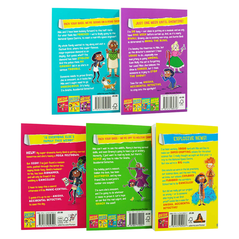 Anisha: Accidental Detective Series - 5 Books Collection (Anisha: Accidental Detective, School's Cancelled!, Granny Trouble!, Show Stoppers, and More!)