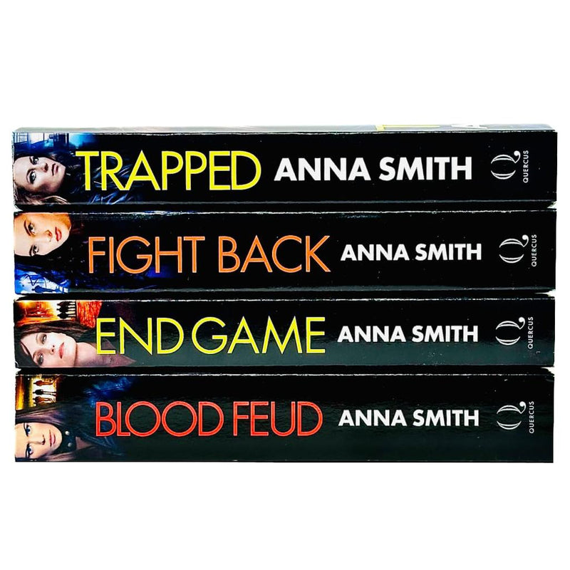 Kerry Casey Series Collection 1-4 Books Set By Anna Smith (Trapped, Fight Back, End Game, Blood Feud)