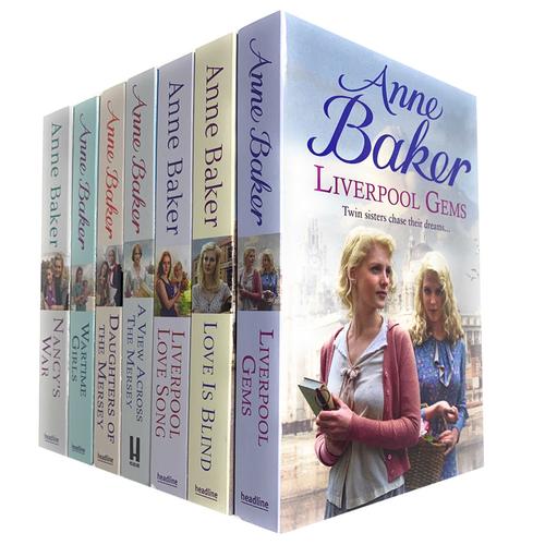 Anne Baker 7 Books Collection Set - Daughters of the Mersey, Liverpool Love Song, Wartime Girls, and More