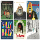 Anthony Browne Collection 6 Books Set (Hansel and Gretel, Into the Forest, Little Beauty, Gorilla, Silly Billy, The Tunnel)