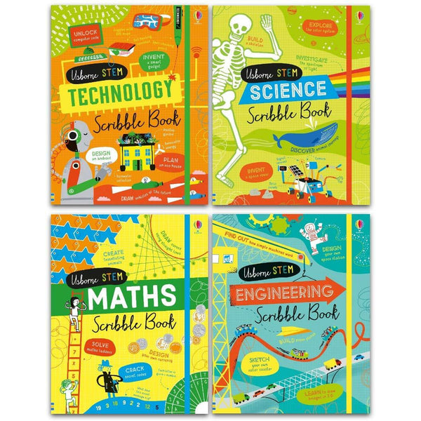 Usborne STEM Series – 4 Books Collection Set (Science, Technology, Engineering, Math)