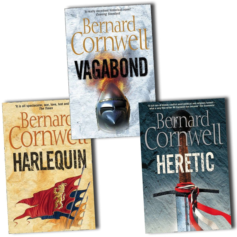 Bernard Cornwell's Grail Quest Trilogy: 3-Book Collection (Vagabond, Harlequin, Heretic)