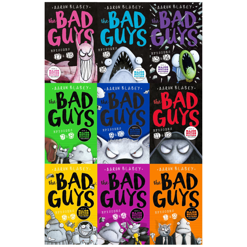 The Bad Guys 9 Books Collection Set (Episode 1 to 18) By Aaron Blabey