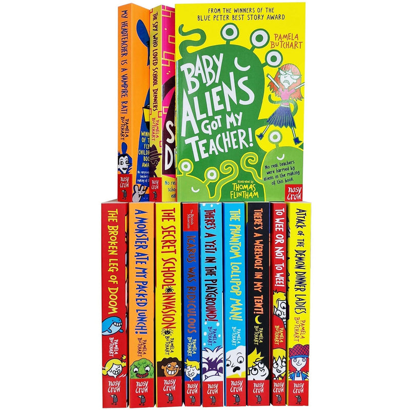 Baby Aliens Series 12-Book Collection by Pamela Butchart (Baby Aliens Got My Teacher, The Spy Who Loved School Dinners & More)