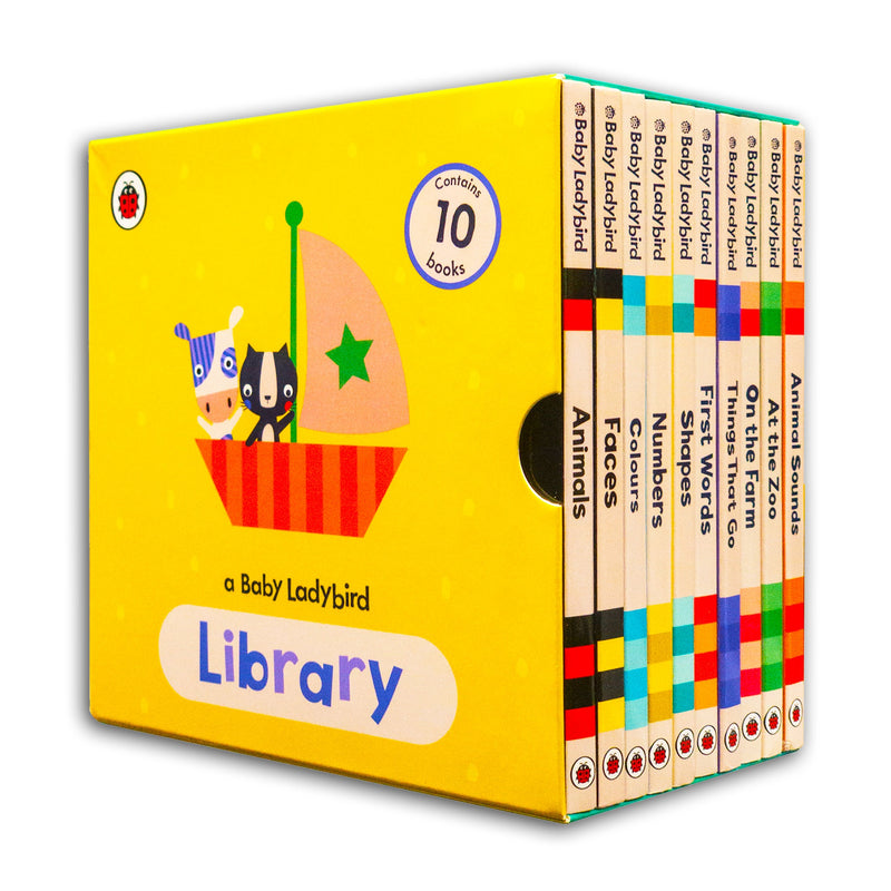 Baby Ladybird Library: 10-Book Collection (Animals, Faces, Colors, Numbers, Shapes, First Words, Things That Go, On the Farm, At the Zoo)