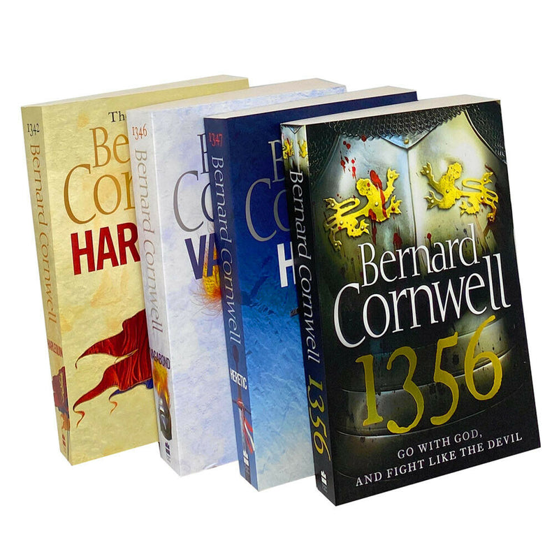 The Grail Quest Collection by Bernard Cornwell: 4-Book Set (1356, Harlequin, Vagabond, Heretic)