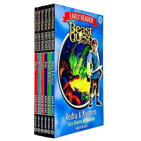 Beast Quest Early Reader 6-Book Collection by Adam Blade (Ravira, Mortaxe, Creta & More)