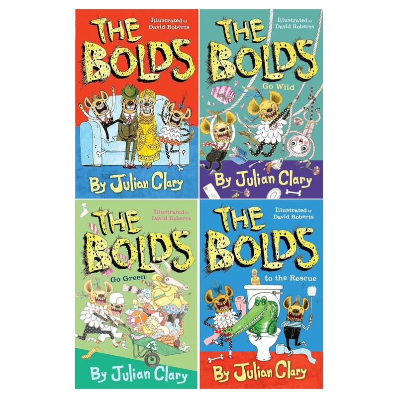 Julian Clary The Bolds 4 Books Collection Set (The Bolds, Go Green, To The Rescue, Go Wild)