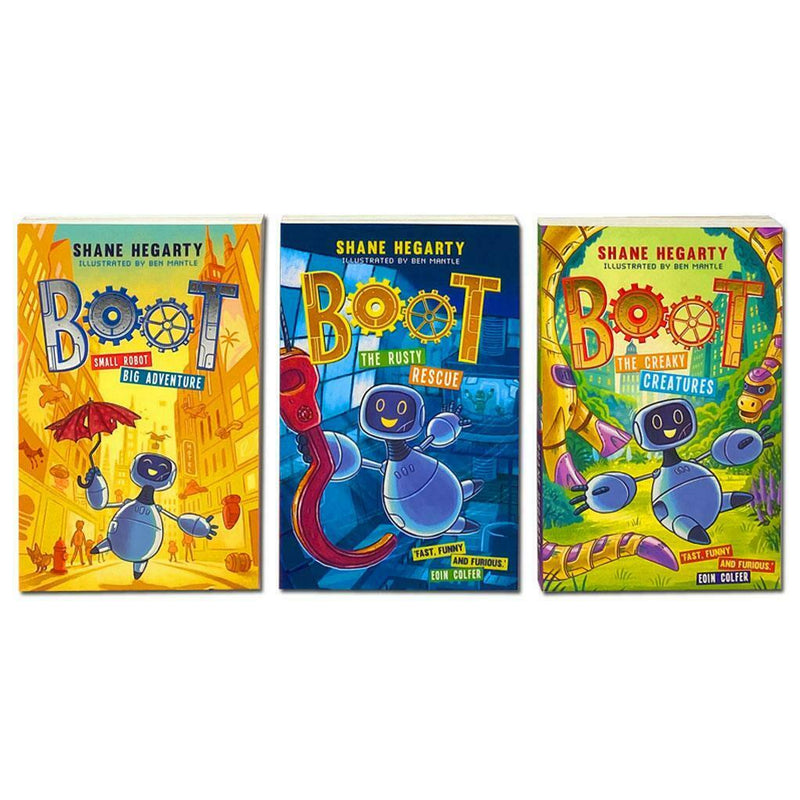 Boot Series - 3 Books Set Collection by Shane Hegarty (Small Robot - Big Adventure, The Rusty Rescue, The Creaky Creatures)