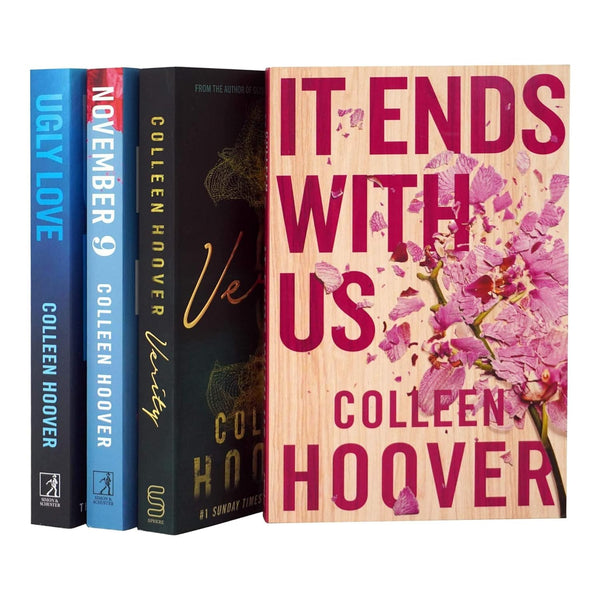 Colleen Hoover Collection 4 Books Set (It Ends With Us, Ugly Love, November 9, Verity)