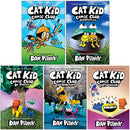 Cat Kid Comic Club Collection 5 Books By Dav Pilkey (Cat Kid Comic Club, On Purpose, Perspective, Collaborations [Hardback], Influencers [Hardcover])