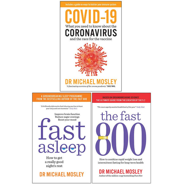 Michael Mosley 3 Books Collection - Covid-19, Fast Asleep, The Fast 800