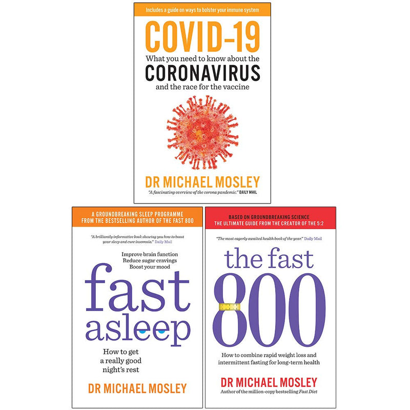 Michael Mosley 3 Books Collection - Covid-19, Fast Asleep, The Fast 800