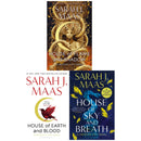 NEW Crescent City Series 3 Books Collection Set by Sarah J Maas (House of Flame and Shadow, House of Sky and Breath, House of Earth and Blood)