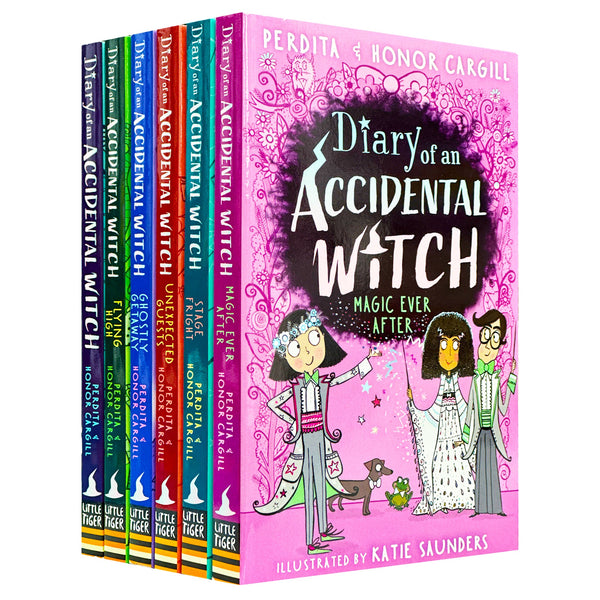 Diary of an Accidental Witch Series 6 Books Collection Set by Honor & Perdita Cargill (Diary of an Accidental Witch, Flying High, Ghostly Getaway, Unexpected Guests, Stage Fright, Magic Ever After)