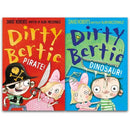 Dirty Bertie – 2 Books Set (Dinosaur, Pirate)