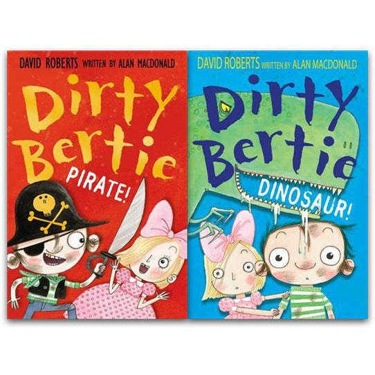 Dirty Bertie – 2 Books Set (Dinosaur, Pirate)