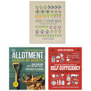 Veg in One Bed, Allotment Month By Month, The New Complete Book of Self-Sufficiency 3 Books Collection Set