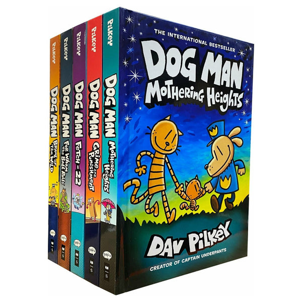 Dog Man: Series 6-10 - 5-Book Collection by Dav Pilkey (Brawl of the Wild, For Whom the Ball Rolls, and more)