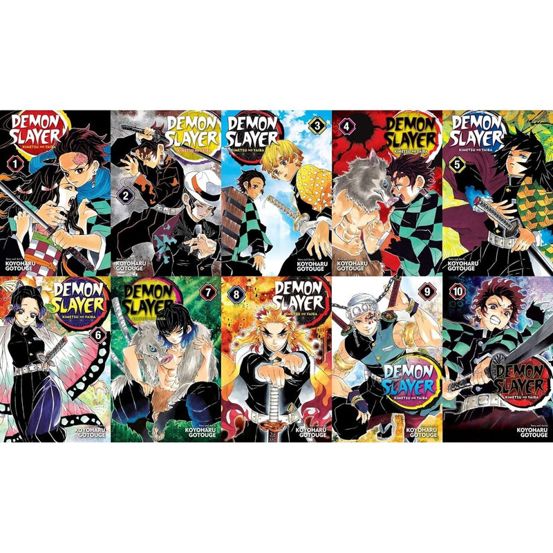 Demon Slayer Collection Vol 1-10 Books Set: Kimetsu No Yaiba