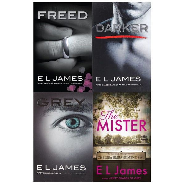 Fifty Shades of Grey & Mister 4-Book Collection by E L James (The Missus, The Mister, Freed, Darker)