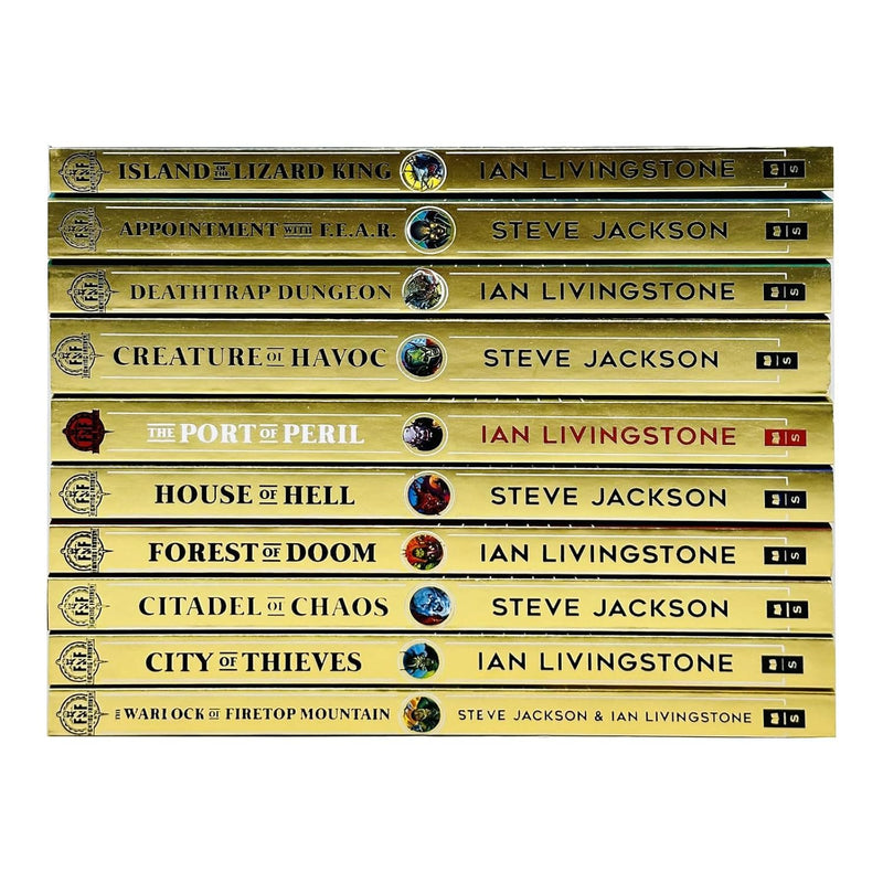 Fighting Fantasy Series You Are the Hero 10 Books Collection Set By Steve Jackson & Ian Livingstone (Island of the Lizard King,Appointment With F.E.A.R.,Deathtrap Dungeon,Creature of Havoc & More)