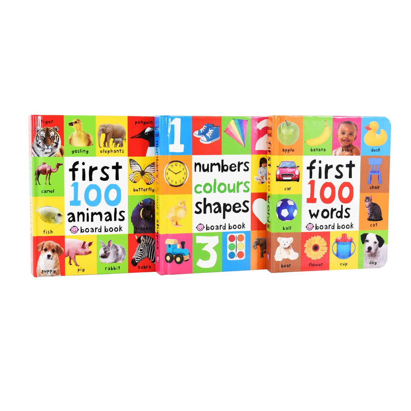 First 100 Collection: 3 Books Box Set by Roger Priddy (Soft to Touch Board Books)