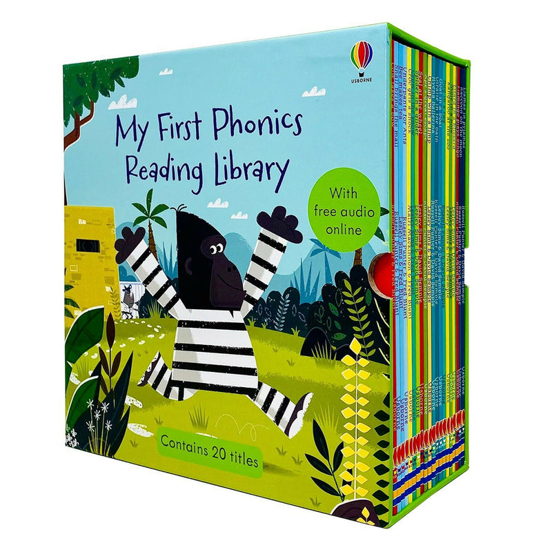 Usborne: My First Phonics Reading Library – 20-Book Collection Box Set (With Free Online Audio, Age 3+)