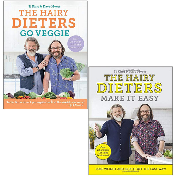 Hairy Bikers Collection – 2 Books Set (The Hairy Dieters Go Veggie, The Hairy Dieters Make It Easy)