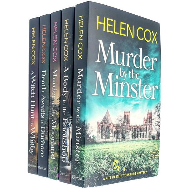 Kitt Hartley Yorkshire Mysteries: 5-Book Collection by Helen Cox: Murder by the Minster, A Body in the Bookshop, Murder on the Moorland, Death Awaits in Durham, and A Witch Hunt in Whitby.