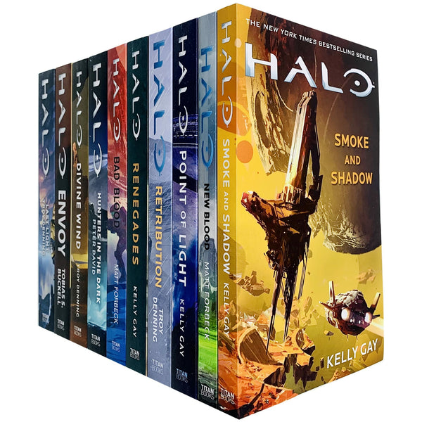 Halo Master Chief - 10-Book Set (Includes Hunters in the Dark, Last Light, New Blood, Envoy, Retribution, Smoke and Shadow, Bad Blood, Renegades, and more)