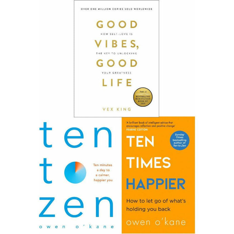 Good Vibes, Good Life, Ten Times Happier, Ten to Zen: 3-Book Collection Set