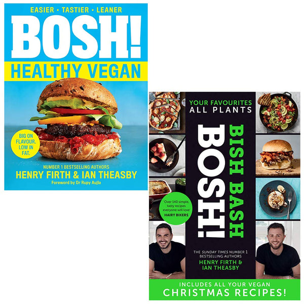 BOSH! 2-Book Vegan Set: Healthy Vegan & Bish Bash Bosh by Henry Firth & Ian Theasby