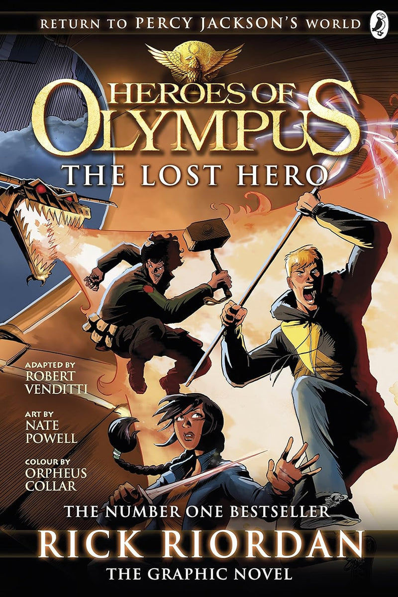 Heroes of Olympus Graphic Novels 3 Books Collection Set by Rick Riordan (The Lost Hero, The Son Of Neptune, The Mark of Athena)