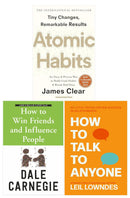 How To Talk To Anyone, Atomic Habits, How To Win Friends And Influence People 3 Books Collection Set