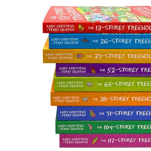 Andy Griffiths: Treehouse Collection - 9 Books Set (Includes 13-Storey, 26-Storey, 39-Storey, 52-Storey, and 65-Storey)