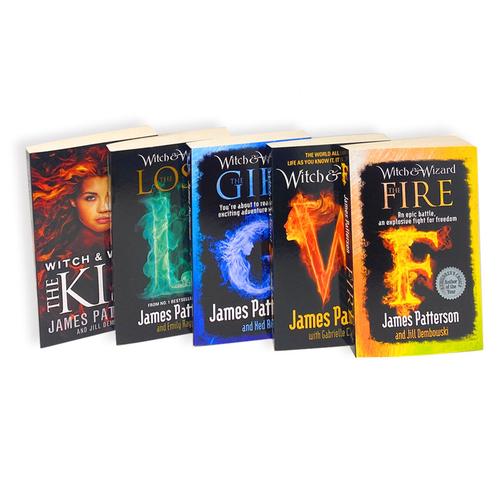 James Patterson Witch & Wizard Series 5 Books Collection Set (The Gift, The Fire, The Kiss, The Lost, Witch & Wizard)