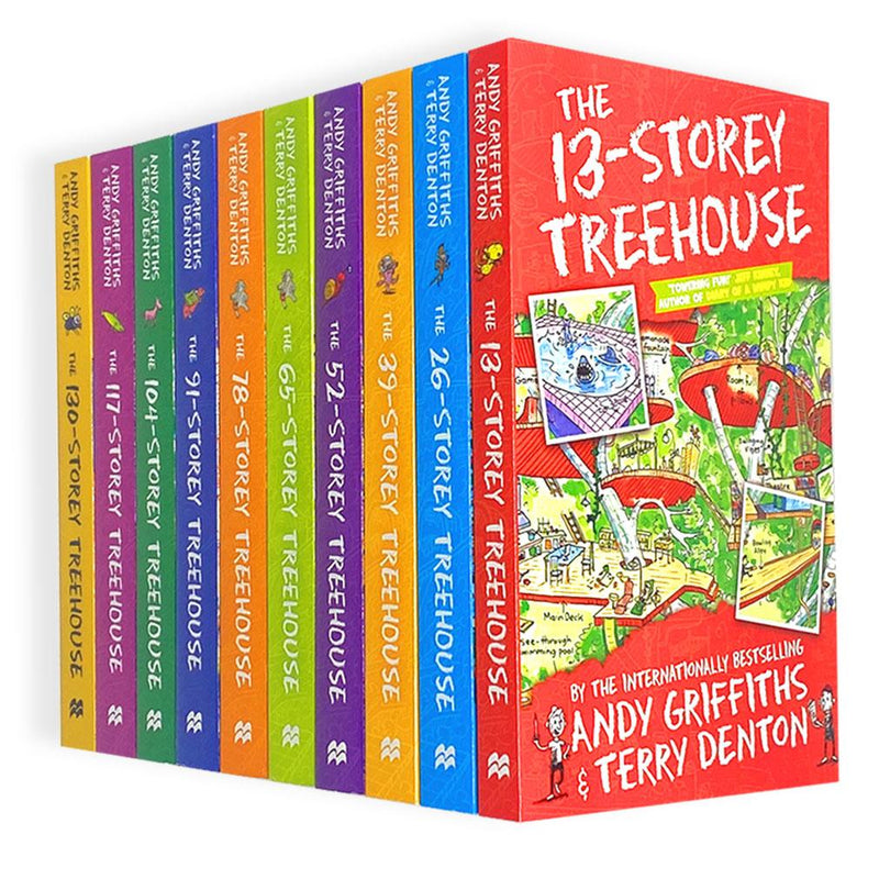 Andy Griffiths: The Treehouse Collection – 10 Books Set (130-Storey, 117-Storey, 104-Storey)