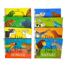 Axel Schefflers Flip Flap Series 8 Books Childrens Collection Set (Dinosaurs, Farm, Frozen, Pets, Ocean, Safari, Jungle, Minibeasts)