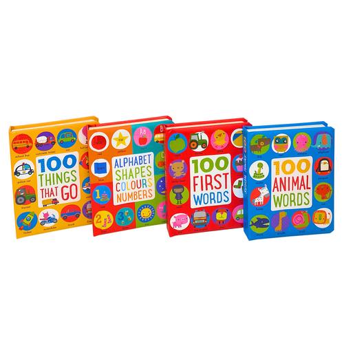 First 100 Board Book Box Set (4 Books): First 100 Words, Numbers, Colors, Shapes, and First 100 Animals