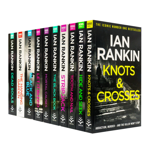 Ian Rankin Inspector Rebus Series Collection – 10 Books Set (Knots and Crosses, Hide and Seek, Tooth and Nail, and More)