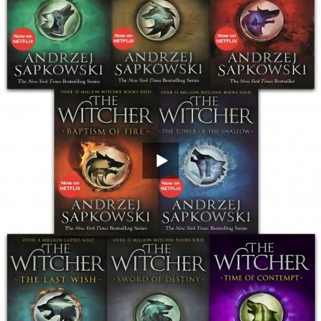 Andrzej Sapkowski The Witcher Series 8 Books Collection Set - Blood Of Elves Time Of Contempt Bapt.. - books 4 people