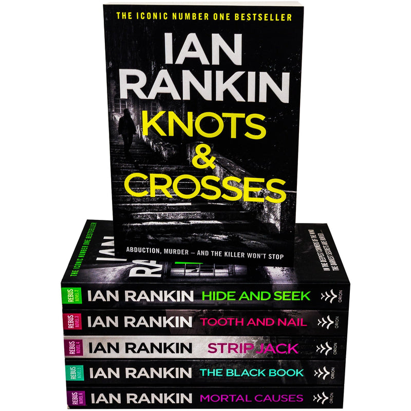 Ian Rankin: Inspector Rebus Series - 6-Book Collection (Knots & Crosses, Hide & Seek, Tooth & Nail, Strip Jack, The Black Book, Mortal Causes)