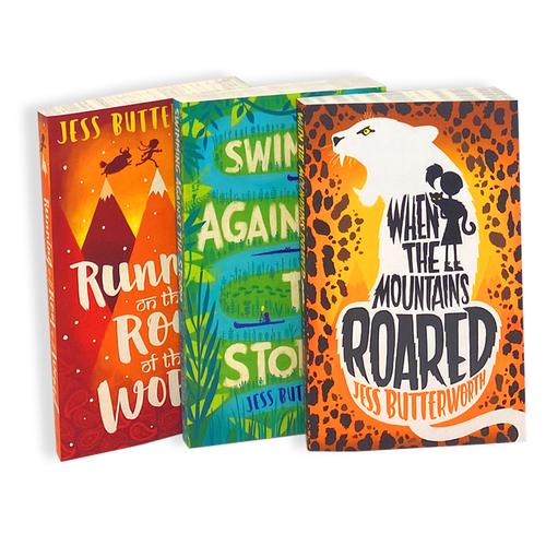 Jess Butterworth Collection: 3-Book Set (Running on the Roof of the World, When the Mountains Roared, Swimming Against the Storm)