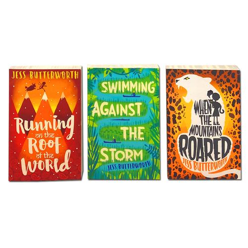 Jess Butterworth Collection: 3-Book Set (Running on the Roof of the World, When the Mountains Roared, Swimming Against the Storm)