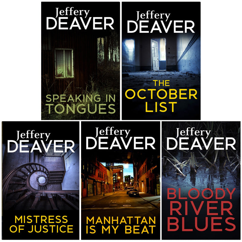 Jeffery Deaver Collection: 5 Thrilling Novels Set (Mistress of Justice, Bloody River Blues, and More)