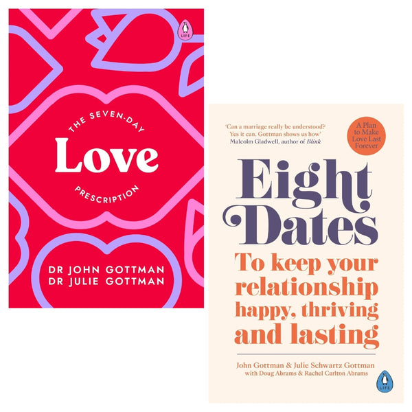 The Seven-Day Love Prescription and Eight Dates 2 Books Set by John Gottman