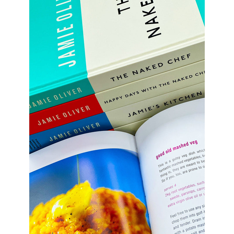 Jamie Oliver: Anniversary Editions Hardback (5-Book Set: The Naked Chef, Return of the Naked Chef, Happy Days with the Naked Chef, Jamie's Kitchen, Jamie's Dinners)