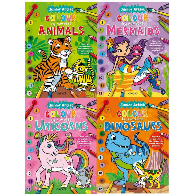 Kids Colouring Collection: 8-Book Set (Color by Numbers)