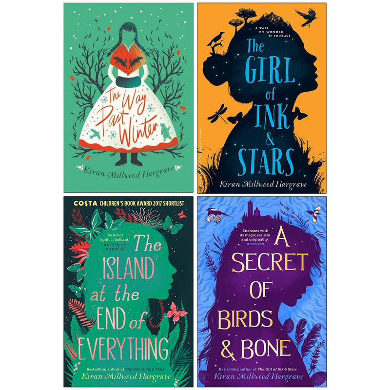 Kiran Millwood Hargrave 4 Books Collection Set (A Secret of Birds & Bone, The Way Past Winter, Girl of Ink & Stars, Island at the End of Everything)